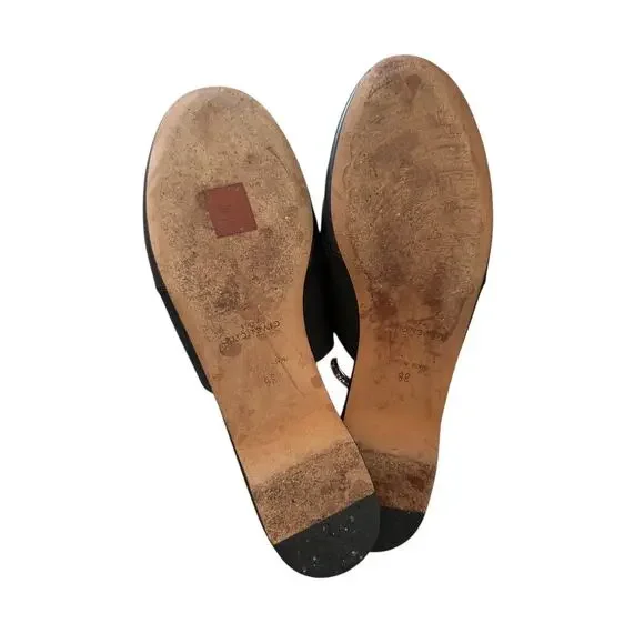 Givenchy Paris Bedford Slip On Leather Flat Mules Black Size 38/ US 7